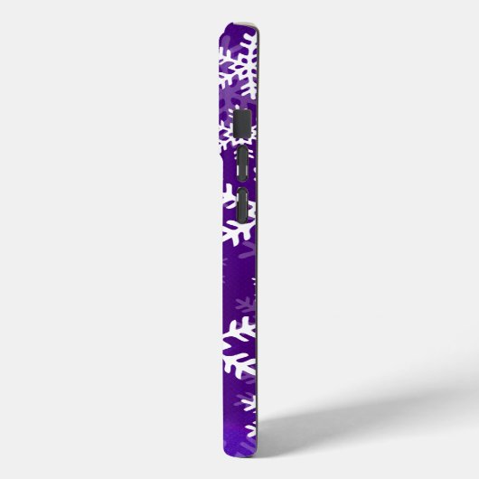 Paarse en witte sneeuwvlokken Case-Mate iPhone case (Achterkant / Links)