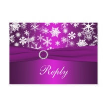 Paarse en Witte Sneeuwvlokken Huwelijks Antwoordka