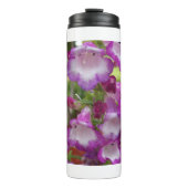 Paarse en witte snijbloemen thermosbeker (Voorkant)