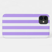 Paarse en witte snoepstrepen Case-Mate iPhone case (Achterkant (horizontaal))