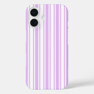 Paarse en witte snoepstrepen iPhone 16 hoesje