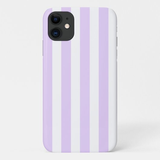 Paarse en witte snoepstrepen Case-Mate iPhone case (Achterkant)