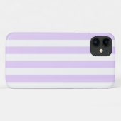 Paarse en witte snoepstrepen Case-Mate iPhone case (Achterkant (horizontaal))
