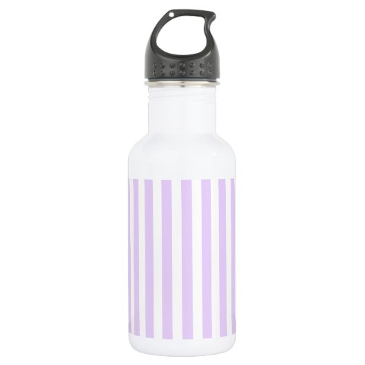 Paarse en witte snoepstrepen waterfles  (Voorkant)