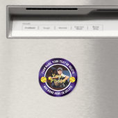 Paarse en witte, Softball Thapon Favors Magneet (Insitu (Vaatwasser))