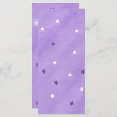 Paarse en witte sterren, aangepaste menu Kaarten (Voorkant / Achterkant)
