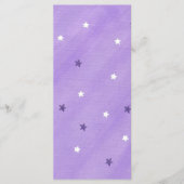 Paarse en witte sterren, aangepaste menu Kaarten (Voorkant)