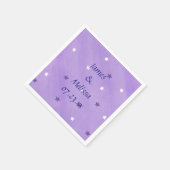 Paarse en witte sterren gepersonaliseerde servette servet (Hoek)