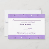 Paarse en witte sterren lavendel RSVP Response Kaa (Achterkant)