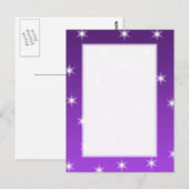 Paarse en witte sterren, Patroon. Briefkaart (Voorkant / Achterkant)