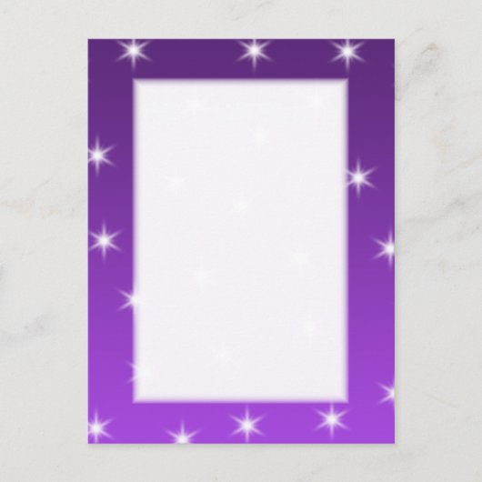 Paarse en witte sterren, Patroon. Briefkaart (Voorkant)