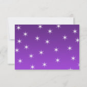 Paarse en witte sterren, Patroon. RSVP Kaartje (Achterkant)
