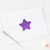 Paarse en witte sterren, Patroon. Ster Sticker (Envelop)