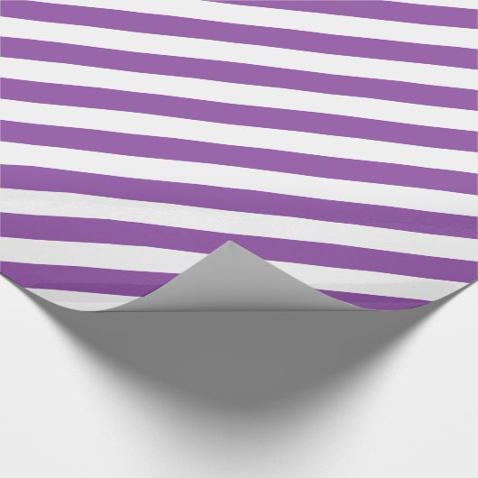 Paarse en witte strepen cadeaupapier (Hoek)