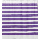 Paarse en witte strepen douchegordijn (Voorkant)