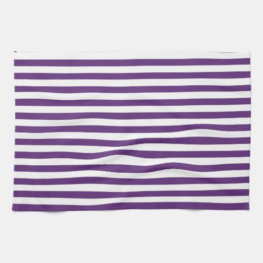 Paarse en witte strepen keukenhanddoek (Horizontaal)