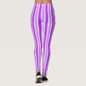 Paarse en witte strepen leggings (Achterkant)
