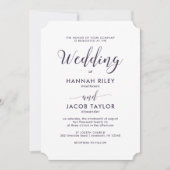 Paarse en witte strepen met kalligrafie kaart (Voorkant)