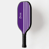 Paarse en witte strepen met monogram pickleball paddle (Links)