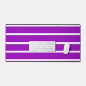 Paarse en witte strepen ontwerp bureaumat (Keyboard & Muis)