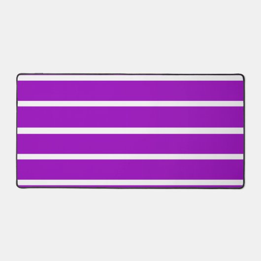 Paarse en witte strepen ontwerp bureaumat (Voorkant)