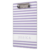 Paarse en witte strepen patroonnaam klembord (Links)
