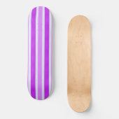 Paarse en witte strepen persoonlijk skateboard (Voorkant)