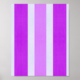 Paarse en witte strepen poster