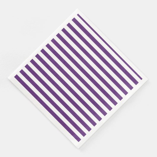 Paarse en witte strepen servetten (Hoek)