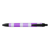 Paarse en witte strepen zwarte inkt pen (Achterkant)
