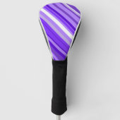 Paarse en witte strips golfheadcover (Voorkant)