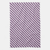 Paarse en witte strips theedoek (Verticaal)