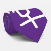 Paarse en witte trans-symbool stropdas (Opgerold)