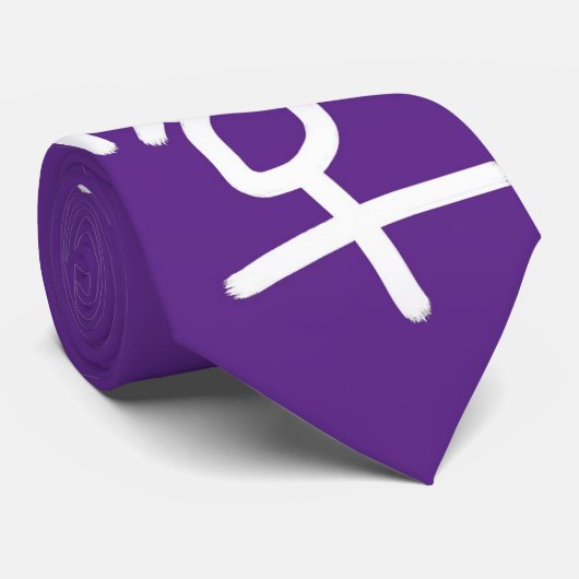 Paarse en witte trans-symbool stropdas (Opgerold)
