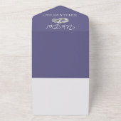 Paarse en witte trouwringen- all in one uitnodiging (Buitenkant)