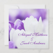 Paarse en witte Tulp Flowers - Weddenschap Kaart (Achterkant)