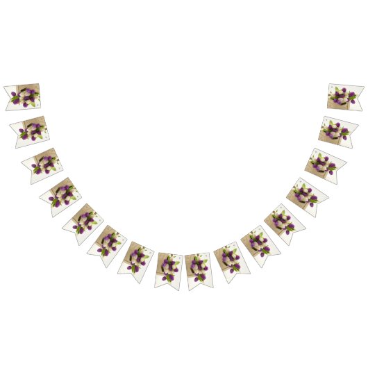 Paarse en witte Tulpen die een Bunting Party Banne Vlaggetjes (Alle)