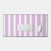Paarse en witte verticale strepen aangepaste naam bureaumat (Keyboard & Muis)