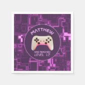 Paarse en witte video game controller servet (Voorkant)