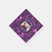 Paarse en witte video game controller servet (Hoek)