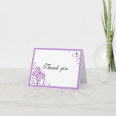 Paarse en witte vlinder Hartelijk dank Bedankkaart (Voorkant)