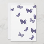 Paarse en witte vlinderwedstrijd kaart (Achterkant)