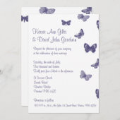 Paarse en witte vlinderwedstrijd kaart (Voorkant / Achterkant)