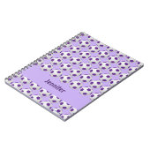 Paarse en witte Voetbal - Aangepaste laptop Notitieboek (Linkerzijde)