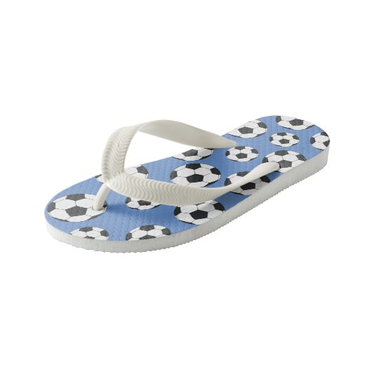 paarse en witte Voetbal Football Teenslippers (Schuin)