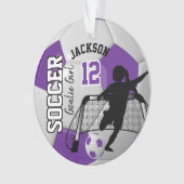 Paarse en witte Vogel, Goalie Girl Ornament (voorkant)