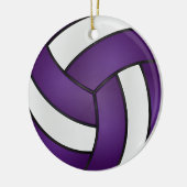 Paarse en witte volleybal keramisch ornament (Links)