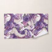 Paarse en witte wasbakken en Rozen handdoeken (Handdoek)