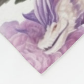 Paarse en witte wasbakken en Rozen Vluchten Blanke Fleece Deken (Hoek)