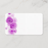 paarse en witte waterverf minimalistisch ontwerp visitekaartje (Achterkant)